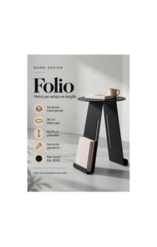 Folio Modern Metal Yan Sehpa Ve Dergilik, Yuvarlak Koltuk Kenarı Kitaplık Sehpa Siyah - 945341616 Siyah Folio Modern Metal Yan Sehpa Ve Dergilik, Yuvarlak Koltuk Kenarı Kitaplık Sehpa Siyah - 945341616 Siyah
