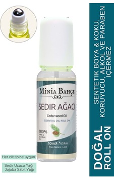 Minia Bahçe Aromaterapi Sedir Ağacı Roll-on, %100 Doğal, 10ml Minia Bahçe Aromaterapi Sedir Ağacı Roll-on, %100 Doğal, 10ml
