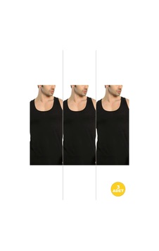 Cnt Erkek Basic Pamuklu Premium Klasik Atlet 3'lü Paket Siyah Siyah Cnt Erkek Basic Pamuklu Premium Klasik Atlet 3'lü Paket Siyah Siyah