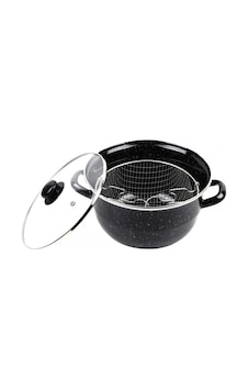 Emaye Kızartma Tenceresi Siyah Kırçıllı 24 Cm Royaleks-69115 Açık Gri Emaye Kızartma Tenceresi Siyah Kırçıllı 24 Cm Royaleks-69115 Açık Gri