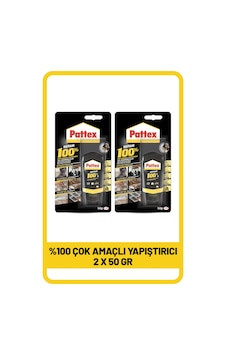 Pattex %100 Çok Amaçlı Yapıştırıcı, 50g X 2 Adet Pattex %100 Çok Amaçlı Yapıştırıcı, 50g X 2 Adet
