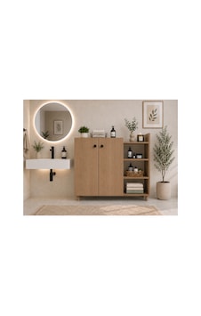 Kahverengi Banyo Dolabı - Çok Amaçlı Banyo Dolabı Bej Kahverengi Banyo Dolabı - Çok Amaçlı Banyo Dolabı Bej