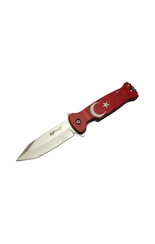 Columbia Mtech 4-8-4 Tc Kırmızı Kamp Çakı 21, 5cm- Manuel, Ay Yıldız Desenli, Kemerlikli