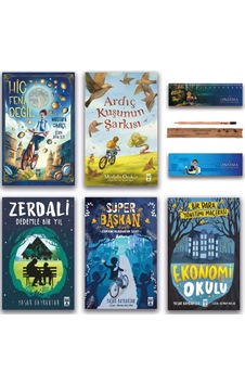 İlk Genç Timaş Hiç Fena Değil - Ardıç Kuşunun Şarkısı - Zerdali - Süper Başkan - Ekonomi Okulu Set 5 Kitap İlk Genç Timaş Hiç Fena Değil - Ardıç Kuşunun Şarkısı - Zerdali - Süper Başkan - Ekonomi Okulu Set 5 Kitap