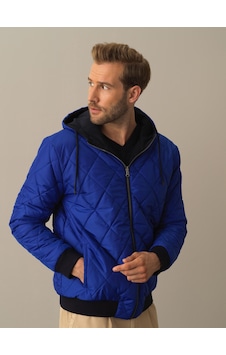 Xint Mavi Regular Fit Kapüşonlu Pamuklu Çift Taraflı Mont 195039 Xint Mavi Regular Fit Kapüşonlu Pamuklu Çift Taraflı Mont 195039