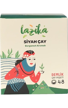 Lazika Bergamot Aromalı Siyah Çay Demlik Poşet 48'li Lazika Bergamot Aromalı Siyah Çay Demlik Poşet 48'li