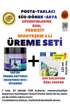 Güvercinler Için Üreme Seti Premium Kızıştırıcı 100 Gr Ve Yumurtlarıcı 125ml Kısa Sürede Gözle Görülür Sonuç Verir Güvercinler Için Üreme Seti Premium Kızıştırıcı 100 Gr Ve Yumurtlarıcı 125ml Kısa Sürede Gözle Görülür Sonuç Verir