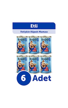 Bado Yaş Köpek Maması Etli Biftekli 400gr 6lı Bado Yaş Köpek Maması Etli Biftekli 400gr 6lı