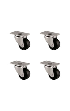 Furç Tablalı Bilyalı Teker - 28mm - Siyah Hks232 - 4 Adet Furç Tablalı Bilyalı Teker - 28mm - Siyah Hks232 - 4 Adet