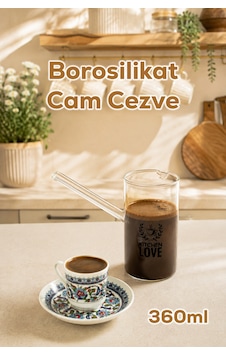 Herevin 180402-002 Desenli Borosilikat Cam Cezve 360 Ml - Isıya Dayanıklı Şeffaf Türk Kahvesi Cezvesi Herevin 180402-002 Desenli Borosilikat Cam Cezve 360 Ml - Isıya Dayanıklı Şeffaf Türk Kahvesi Cezvesi