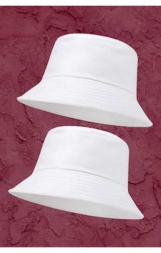 Tezzgelsin Unisex Uv Korumalı Pamuku Bucket Şapka Beyaz Beyaz Tezzgelsin Unisex Uv Korumalı Pamuku Bucket Şapka Beyaz Beyaz