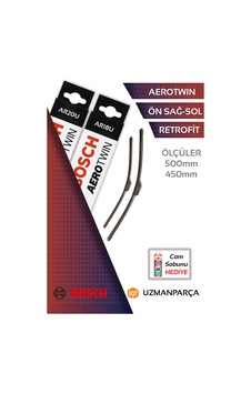 Bosch 3397008534+3397008532 500 Mm + 450 Mm Muz Tipi Aerotwin Retrofit Ön Silecek Seti Ar20u+ar18u Bosch 3397008534+3397008532 500 Mm + 450 Mm Muz Tipi Aerotwin Retrofit Ön Silecek Seti Ar20u+ar18u