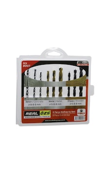Real Özs-9007 Matkap Ucu Seti 5-6-8mm 9 Adet Beton Metal Ahşap Real Özs-9007 Matkap Ucu Seti 5-6-8mm 9 Adet Beton Metal Ahşap