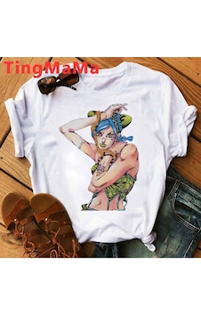 Noıssey Kırmızı Etiket Gala Jojo Bizarre Adventure T-shirt Model7 17295 Beyaz Noıssey Kırmızı Etiket Gala Jojo Bizarre Adventure T-shirt Model7 17295 Beyaz