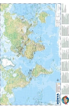 Dünya Siyasi-Fiziki Haritası 50x70- Mep Medya Dünya Siyasi-Fiziki Haritası 50x70- Mep Medya