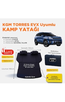 Kgm Torres Evx Uyumlu Araç Kamp Yatağı Siyah Kgm Torres Evx Uyumlu Araç Kamp Yatağı Siyah