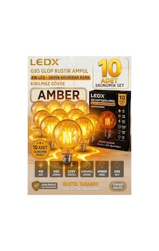 10 Adet G95 Rustik Led Ampul 4,5w Amber E27 ,balon Kırılmaz Gövde,500 Lümen,dekoratif Vintage Edison Glop Ampul 220v, Enerji Tasarruflu Uzun Ömürlü Led Lamba Seti 10 Adet G95 Rustik Led Ampul 4,5w Amber E27 ,balon Kırılmaz Gövde,500 Lümen,dekoratif Vintage Edison Glop Ampul 220v, Enerji Tasarruflu Uzun Ömürlü Led Lamba Seti