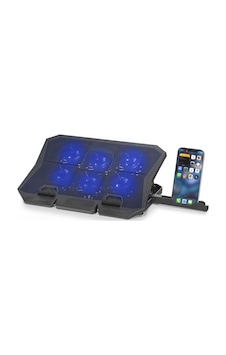 Laptop Soğutucu 6 Fan Led Telefon Standlı - Siyah Hdx4254 Laptop Soğutucu 6 Fan Led Telefon Standlı - Siyah Hdx4254