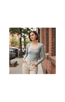 Feg Store Buz Mavisi Uzun Kollu Kare Yaka Alttan Çıtçıtlı Body Mavi Feg Store Buz Mavisi Uzun Kollu Kare Yaka Alttan Çıtçıtlı Body Mavi