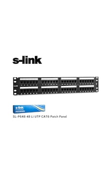 S-link Sl-p648 48 Port Cat6 Utp Patch Panel S-link Sl-p648 48 Port Cat6 Utp Patch Panel