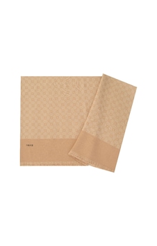 Elegance Monogram Eşarp 1090500-981 Bej Elegance Monogram Eşarp 1090500-981 Bej