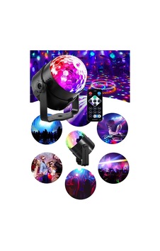 Led Party Light Disko Topu Rgb Işık Kumandalı Şık Pratik Disko Sahne Işık Show Siyah
