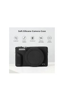 K&f Concept Canon G7x Mark Iıı Black Siyah Slikon Kılıf K&f Concept Canon G7x Mark Iıı Black Siyah Slikon Kılıf