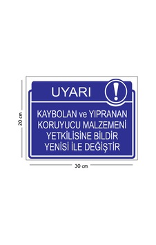 Metal Kaybolan Ve Yıpranan Koruyucu Malzemeni Yetkilisine Bildir Yenisi İle Değiştir 20x30 Cm A4 Metal Kaybolan Ve Yıpranan Koruyucu Malzemeni Yetkilisine Bildir Yenisi İle Değiştir 20x30 Cm A4