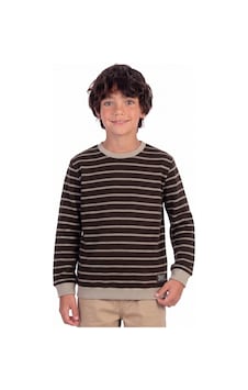 Onloox Erkek Koyu Kahve Erkek Çocuk Koyu Kahve Pamuklu Bisiklet Yaka Regular Fit Armalı Çizgili Sweatshirt 4-6 Yaş Onloox Erkek Koyu Kahve Erkek Çocuk Koyu Kahve Pamuklu Bisiklet Yaka Regular Fit Armalı Çizgili Sweatshirt 4-6 Yaş