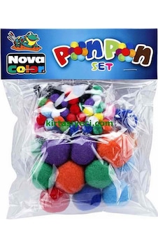 Nova Color Pon Pon 3 Boy Toplam 85 Adet Nova Color Pon Pon 3 Boy Toplam 85 Adet