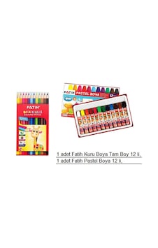 Okul Fatih Boya Seti Kuru Boya, Pastel Boya 2 Li Çok Renkli Okul Fatih Boya Seti Kuru Boya, Pastel Boya 2 Li Çok Renkli