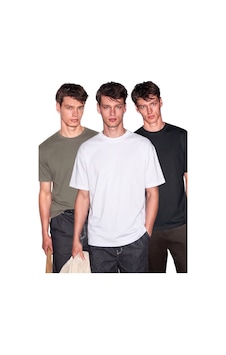 Grımelange Cultıvated Erkek 3'lü Kalın Dokulu Regular %100 Organik Pamuk K.vizon/syh/byz T-shirt Koyu Vizon Grımelange Cultıvated Erkek 3'lü Kalın Dokulu Regular %100 Organik Pamuk K.vizon/syh/byz T-shirt Koyu Vizon