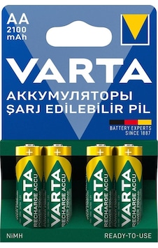 Varta Power Şarj Edilebilir Kalem Pil 2100Mah AA 4'Lü Paket Varta Power Şarj Edilebilir Kalem Pil 2100Mah AA 4'Lü Paket