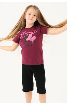 Minnie Mouse D4805-2 Çocuk  Sumak Tişört
