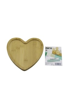 Lunaev Model Ahşap Bambu Servis Sunum Tepsi - Tahtası 20.5 X 19.5 X 1.4 Cm Açık Bej