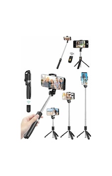 Cep - 223 - Telefonu Tripod Standı Manyetik Selfie Sopa Bluetooth - Csmo-tex - Uzaktan Kumandalı