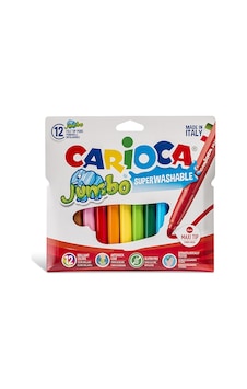 Carioca Jumbo Süper Yıkanabilir Keçeli Boya Kalemi 12’Li Carioca Jumbo Süper Yıkanabilir Keçeli Boya Kalemi 12’Li