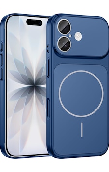 Apple Uyumlu iPhone 17 Kılıf Şarj Özellikli Kamera Lensli 1.8mm İnce Sert Formen Kapak Mavi