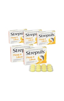 Strepsils Bal-Limon Aromalı 24 Pastil 5 Adet Strepsils Bal-Limon Aromalı 24 Pastil 5 Adet
