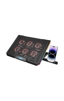 Blizzard R7 Rgb Işıklı 6 Fanlı Lcd Ekranlı 2 Usb Soketli 13''-15.6'' Notebook Soğutucu Stand Blizzard R7 Rgb Işıklı 6 Fanlı Lcd Ekranlı 2 Usb Soketli 13''-15.6'' Notebook Soğutucu Stand
