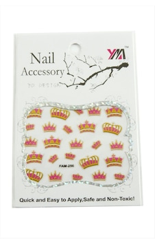 Taç - 854 - Tırnak Aksesuarı - Flzdgnkr - Tattoo Sticker-beyaz Taç - 854 - Tırnak Aksesuarı - Flzdgnkr - Tattoo Sticker-beyaz
