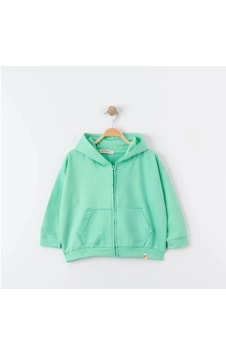 Tiffany Tekstil Tiffany Hırka Kapüşonlu Oversize Theme Mint-10873 Mint