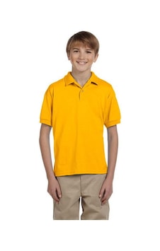 Tezzgelsin Erkek Çocuk Polo Yaka Kısa Kol Okul T-shirt Sarı