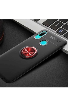Huawei Y6 2019 Kılıf Zore Ravel Silikon Kapak Siyah-Kırmızı Huawei Y6 2019 Kılıf Zore Ravel Silikon Kapak Siyah-Kırmızı