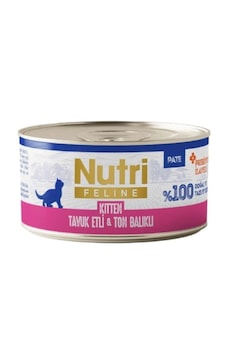Nutri Feline Kitten Tavuk Etli Ve Ton Balıklı Tahılsız Yavru Kedi Konservesi 70 Gr Nutri Feline Kitten Tavuk Etli Ve Ton Balıklı Tahılsız Yavru Kedi Konservesi 70 Gr