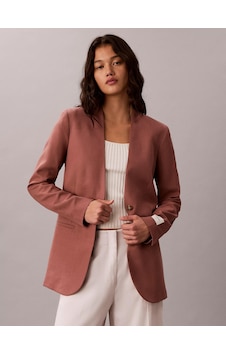 Calvin Klein Lınen Blazer, 41j, 4 Kadın Kiremit Blazer Kahverengi Calvin Klein Lınen Blazer, 41j, 4 Kadın Kiremit Blazer Kahverengi