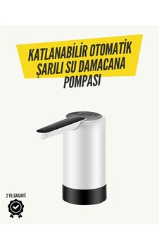 Katlanabilir Şarjlı Damacana Su Pompası Pratik Kullanım
