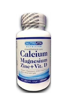 Nutrivita Kalsiyum Magnezyum Çinko 120 Tablet +D3 Vitamini Nutrivita Kalsiyum Magnezyum Çinko 120 Tablet +D3 Vitamini
