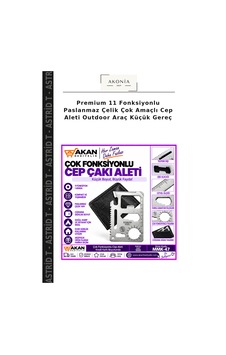 Premium 11 Fonksiyonlu Paslanmaz Çelik Çok Amaçlı Cep Aleti Outdoor Araç Küçük Gereç