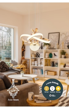 Louis Model Gold Kaplama 3 Renk Işık Modern Sarkıt Led Salon Mutfak Oda Hol Avize Louis Model Gold Kaplama 3 Renk Işık Modern Sarkıt Led Salon Mutfak Oda Hol Avize